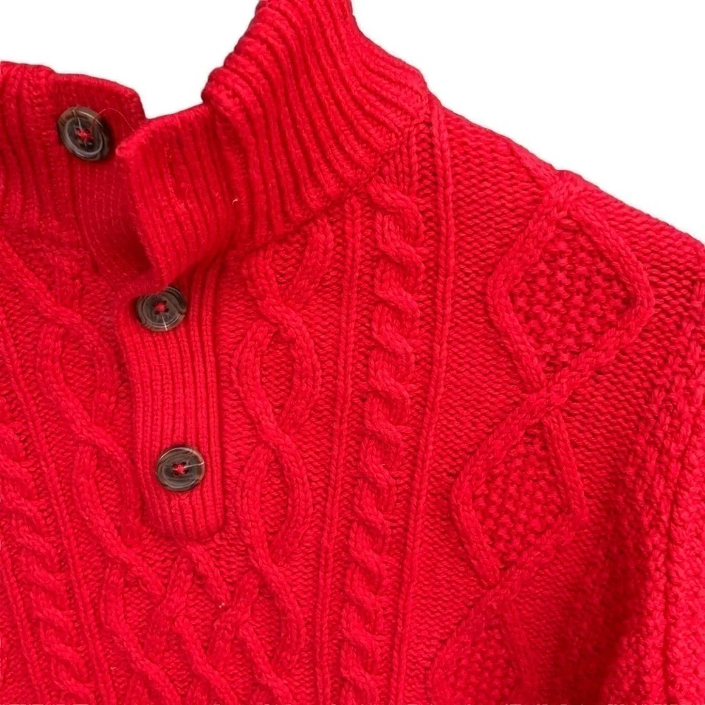 🆕 Gap Kids Cable Knit 1/4 Button Sweater Youth Size XXL